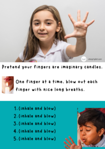 Girl holding up five fingers-How to calm a panicked child