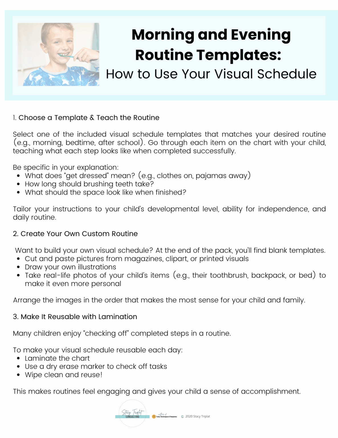 Making Routines Simple with Visual Schedules